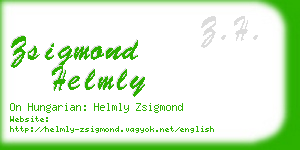 zsigmond helmly business card